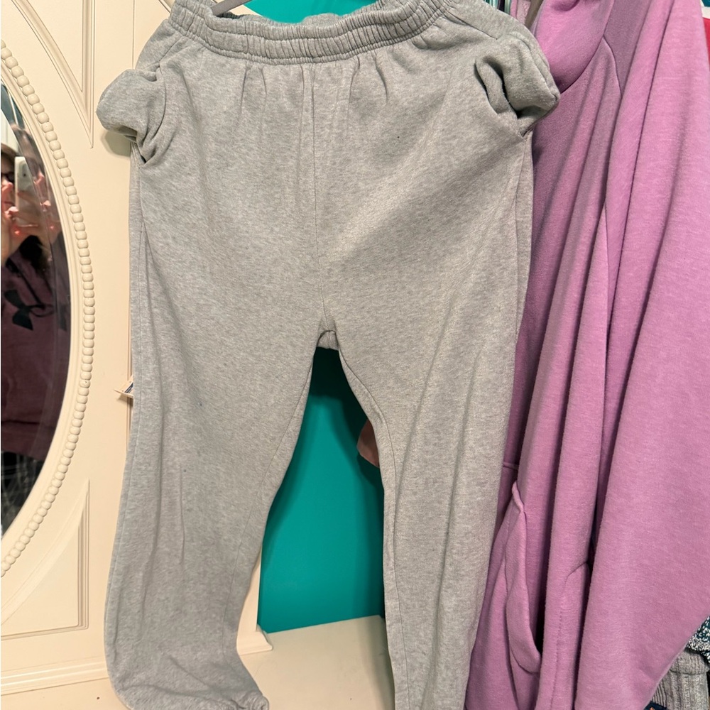 Unk Light Gray Kids Sweatpants - Soft Elastic Waist